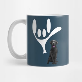 ASL Sign Language Love Black Labrador Retrievers Mug